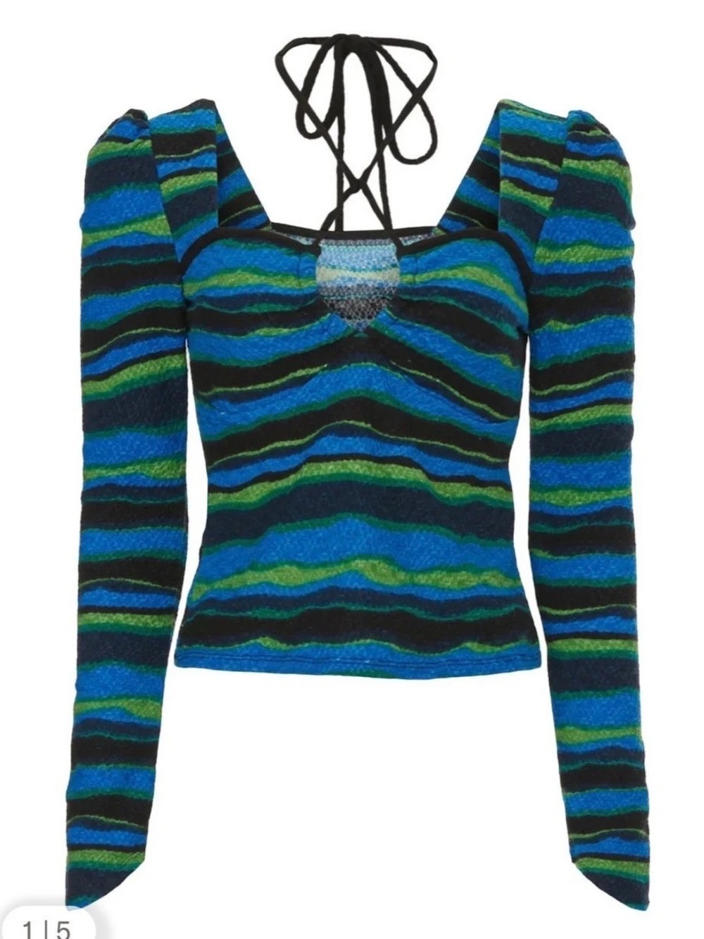 Love, Whit by Whitney Port Wavy Stripe Long Sleeve Top – Size S